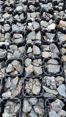 Gravel background, Natural stones, natural photo background texture, the top view of stones