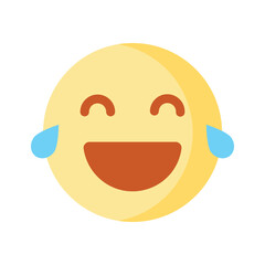 An editable icon of laughing emoji, easy to use and download