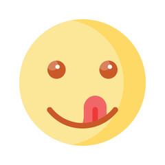 Premium vector of savoring emoji in modern style