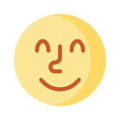 Grab this carefully crafted icon of happy emoji, ready for premium use