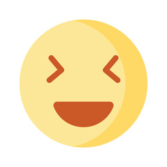 Creative vector of happy face emoji in modern style