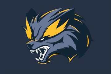 A close-up shot of a cat's face with a yellow and black background. Perfect for pet lovers and animal enthusiasts