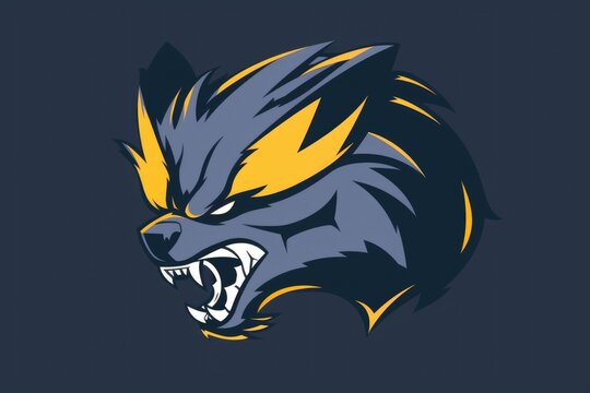 A close-up shot of a cat's face with a yellow and black background. Perfect for pet lovers and animal enthusiasts