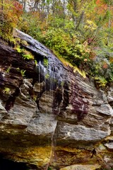 Fototapeta premium Bridal Veil Falls, near Highlands, North Carolina in autumn