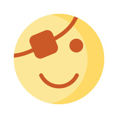 Pirate emoji icon design isolated on white background
