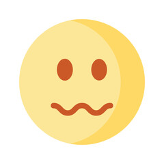 Nervous emoji vector design, ready to use