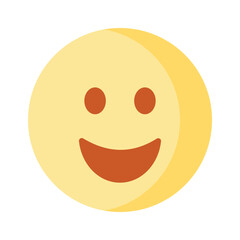 Creative vector of happy face emoji in modern style