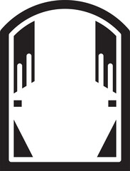 Window and Curtain Glyph Icon