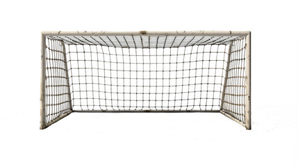 A soccer goal, isolated on a transparent background.