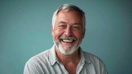 Obraz premium A Senior Man with a Bright Smile