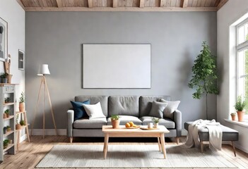Contemporary living room featuring grey sofa and wooden ceiling, Stylish living room with grey couch and wooden ceiling, Modern living room design with grey sofa and wooden ceiling.