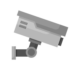 Vector of a black security camera against a white background