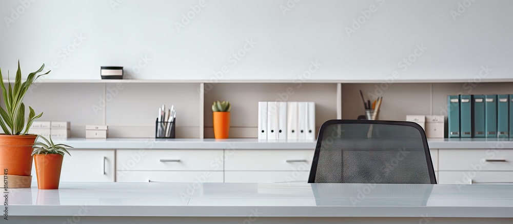 Aufkleber professional janitorial service for office desks with a clean and organized workspace copy space ima
