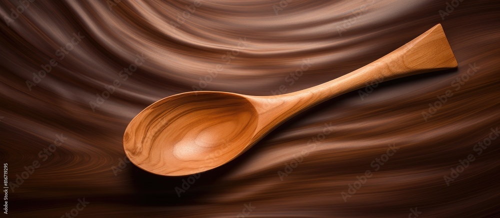 Poster a useful utensil made from wood. with copy space image. place for adding text or design