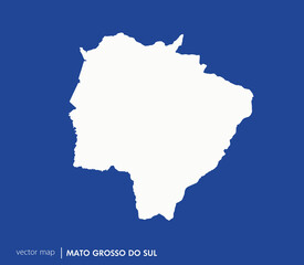 Obraz premium Mato Grosso do Sul state map. Federative unit of Brazil. Vector map for any needs. 