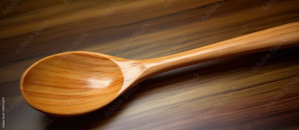 Poster a useful utensil made from wood. with copy space image. place for adding text or design