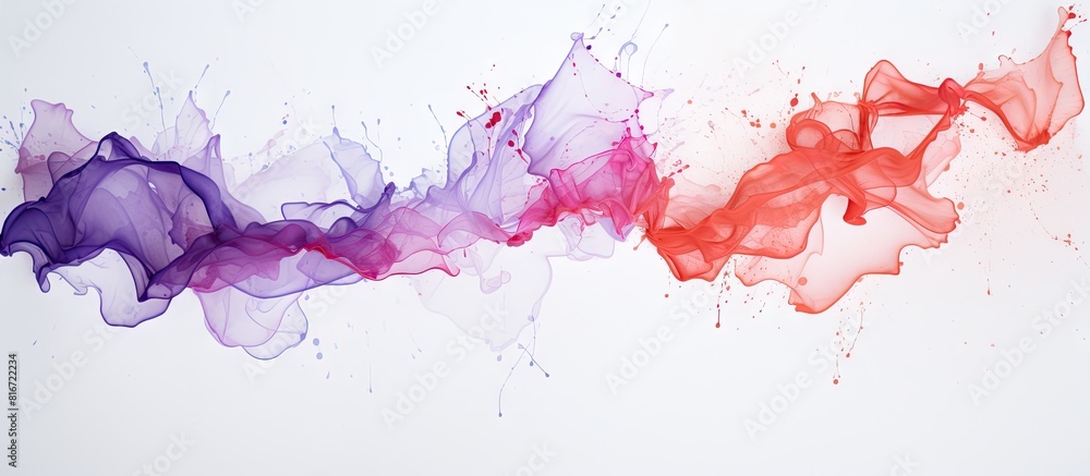 Poster A white paper with ink stains creating a captivating copy space image