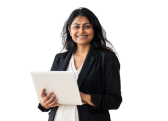 South Asian Businesswoman with Laptop