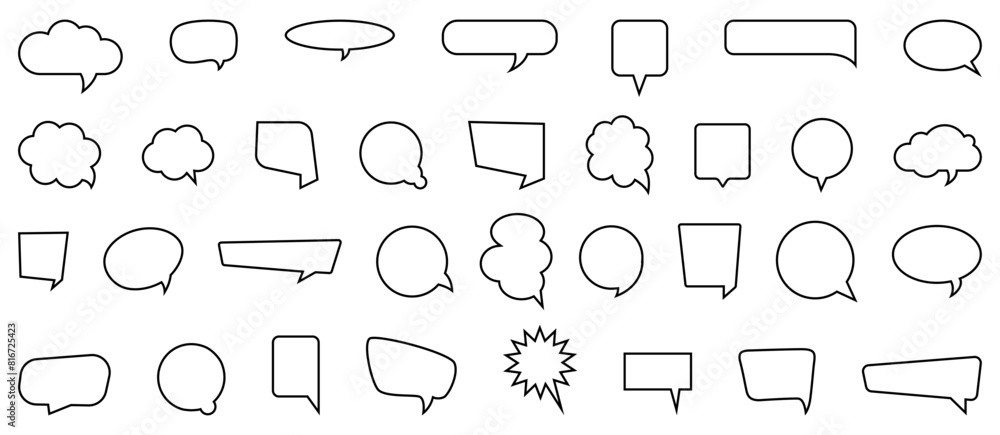Canvas Prints speech bubble. speech bubbles collection. cloud speech bubbles. vector illustration