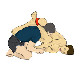 Triangle choke  brazilian jiu jitsu fight