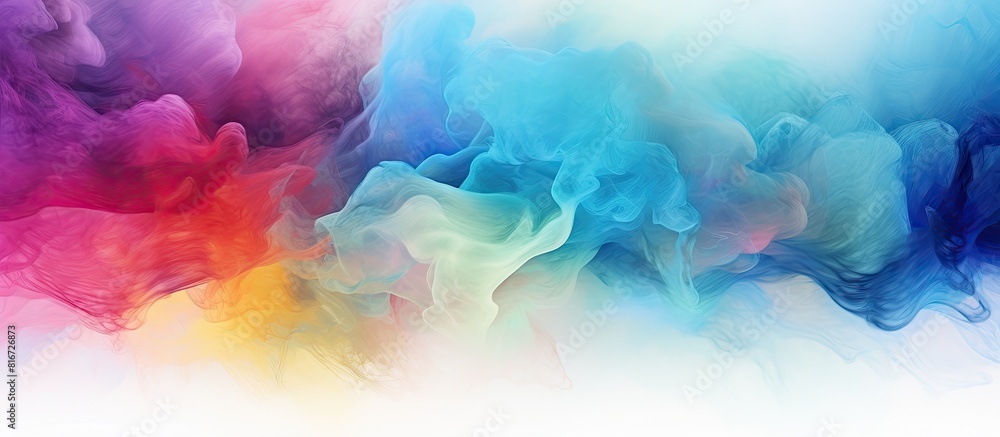 Aufkleber The watercolor background showcases a captivating and vibrant display of abstract and ever changing colors Perfect for a copy space image