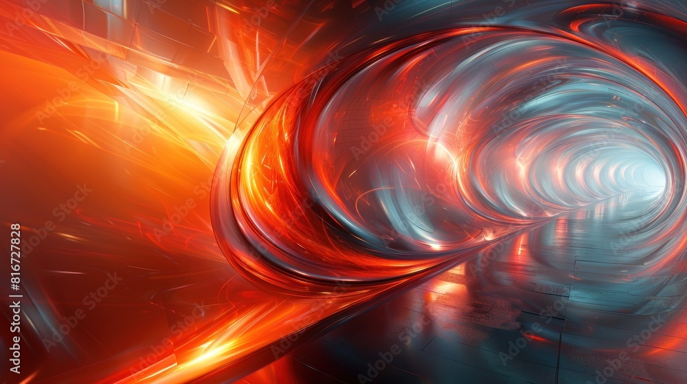 Poster abstract wave digital artwork representing the concept of data transformation hi-technology and anal