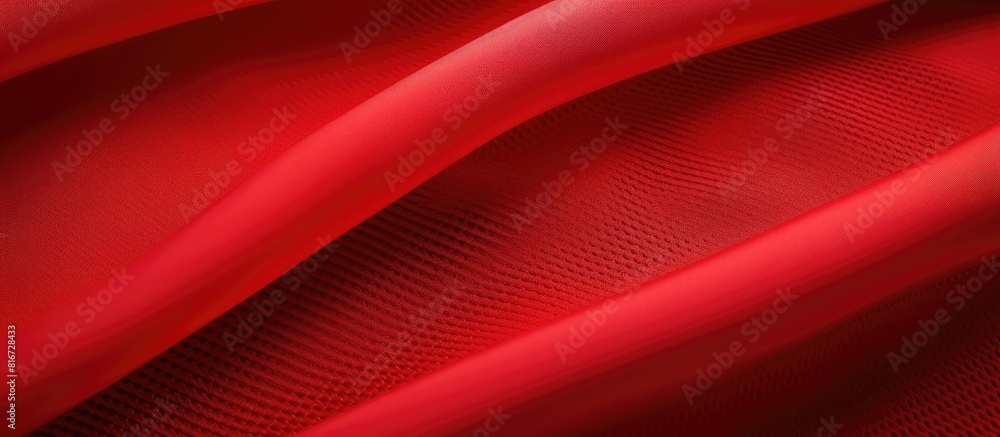 Poster The red sport fabric texture can be seen in this copy space image