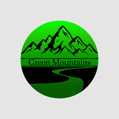 Mountain logo, for travel adventure company logo,book image,vector illustration background