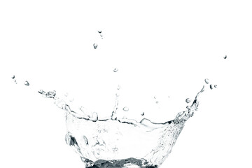 Realistic Spash waterrealistic vector, clear liquid water splash with falling .