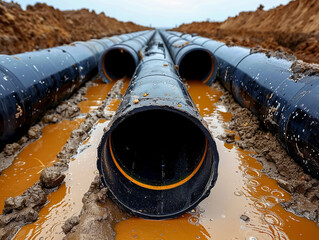 Pipeline Installation in Muddy Terrain