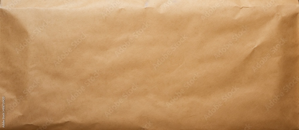 Poster Top view of a brown paper bag with a texture perfect for a background with copy space image