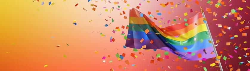 Rainbow flag for pride Month Background