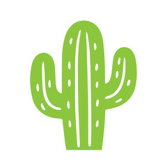 hand draw cactus plant flat design