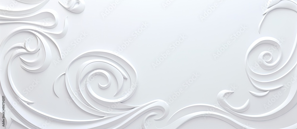 Poster Copy space image of a white blank background with a textured design element