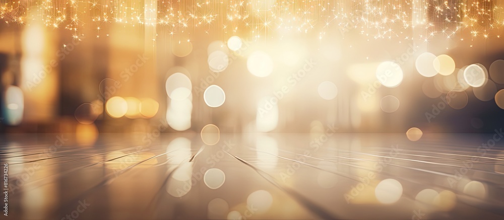 Aufkleber copy space image of a shopping mall with a blurred background illuminated by sparkling bokeh lights