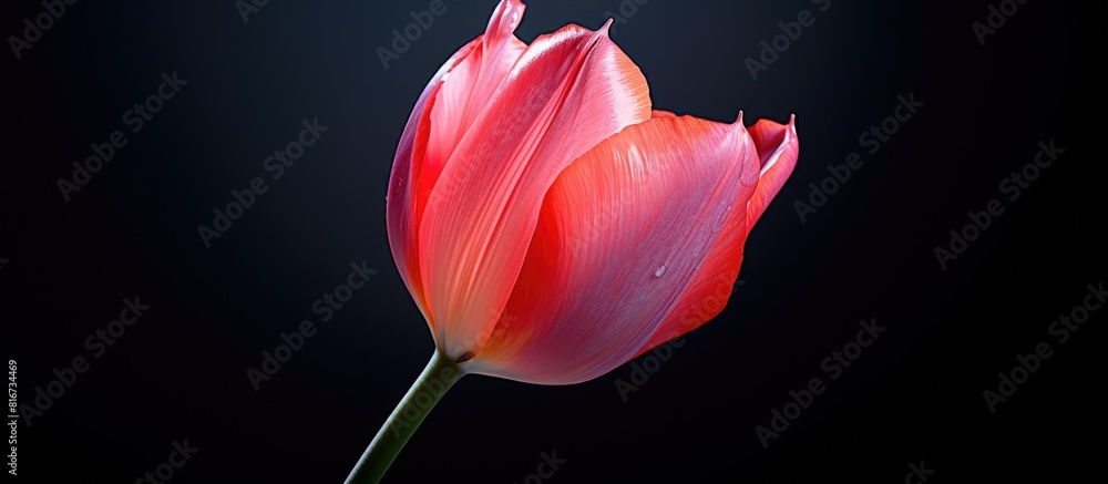 Aufkleber A tulip captured in an image with space to add text or graphics. with copy space image. Place for adding text or design