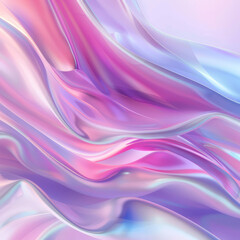 Fototapeta premium 3d fluid creative background. Glassmorphism style new trend 2021. Frosted glass effect. Pastel colours: pink, purple, blue on white backdrop. Curved line graphic design. Sale banner. Blurred gradien