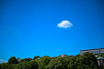 blue sky and white cloud