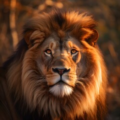 Naklejka premium portrait_of_a_majestic_lion