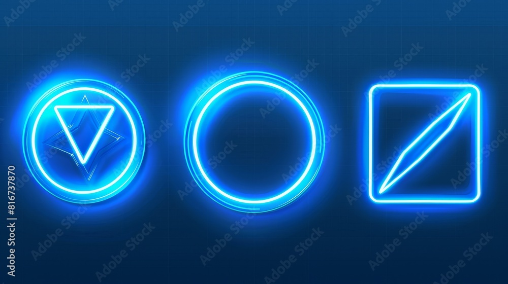 Poster light frame filled with neon lights, an empty banner with luminous effect isolated on transparent ba