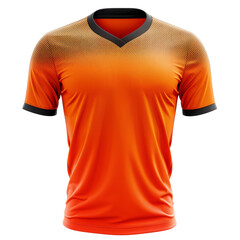 t shirt isolated on white transparent. Athletic apparel, blank soccer team tshirt template