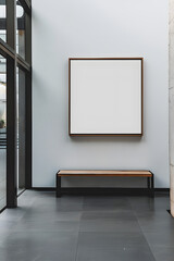 empty frame in modern waiting room