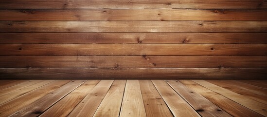 Side view of parallel wooden boards making up the flooring serving as a background in the copy space image