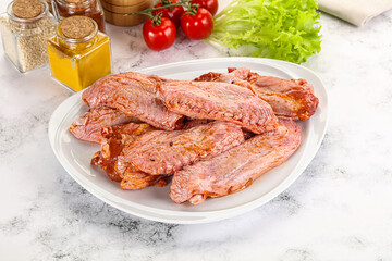 Marinated Duck wings for barbecue
