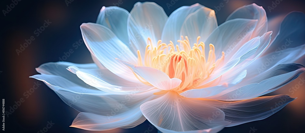Poster A stunning synthetic flower with a blank area for adding text in the background image. with copy space image. Place for adding text or design