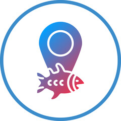 Vector Design Fishing Destinations Icon Style