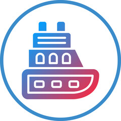 Vector Design Splash Boat Icon Style