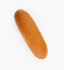 Freshly baked submarine sandwich bread isolated on white
