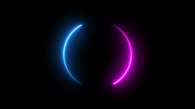 countdown 10 samoai 0 neon loading circle, animated rotating neon circle loading 4k