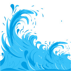 Blue Water Sea Waves vector Background blue ocean a blue wave with the word  splash  on it.